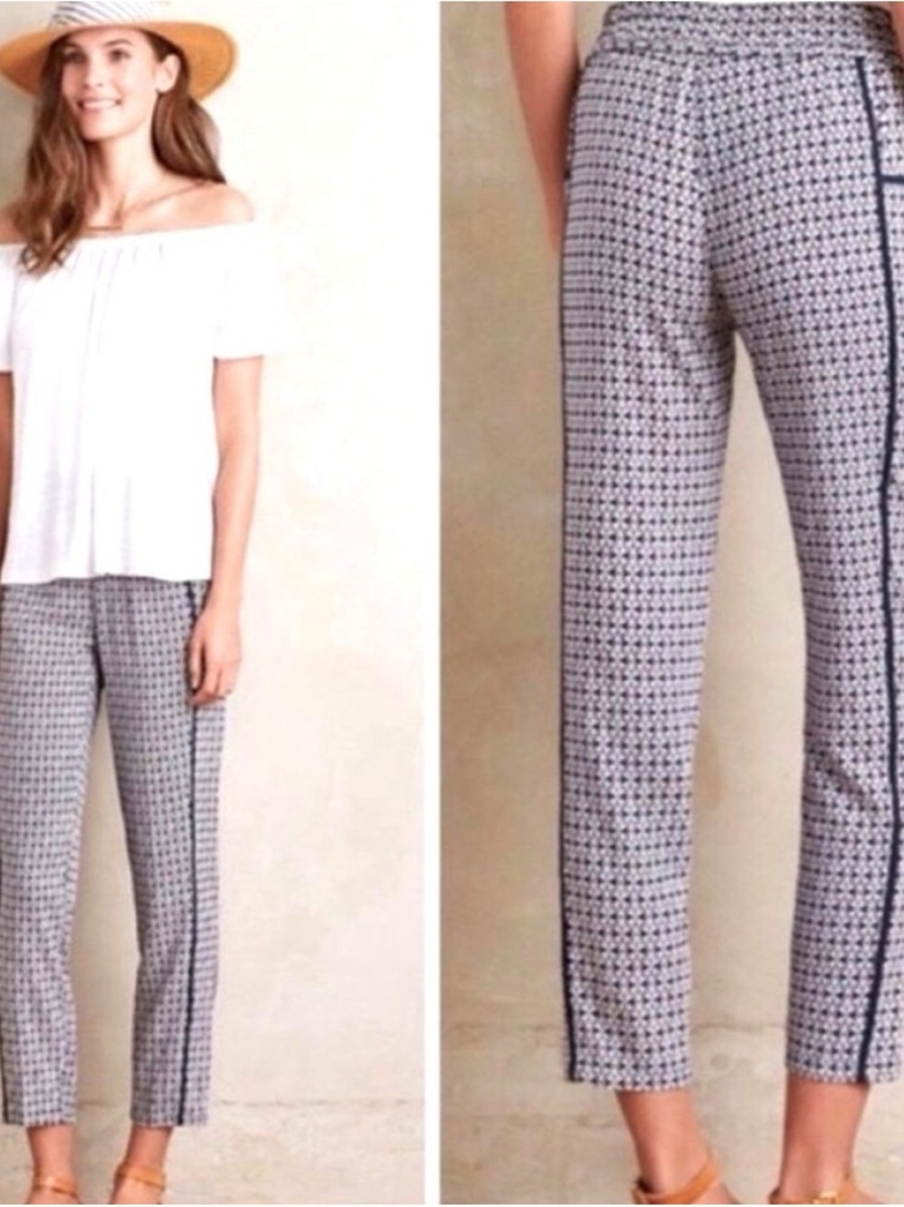 Anthropologie Hei Hei‎ Motif Print Pants Size M